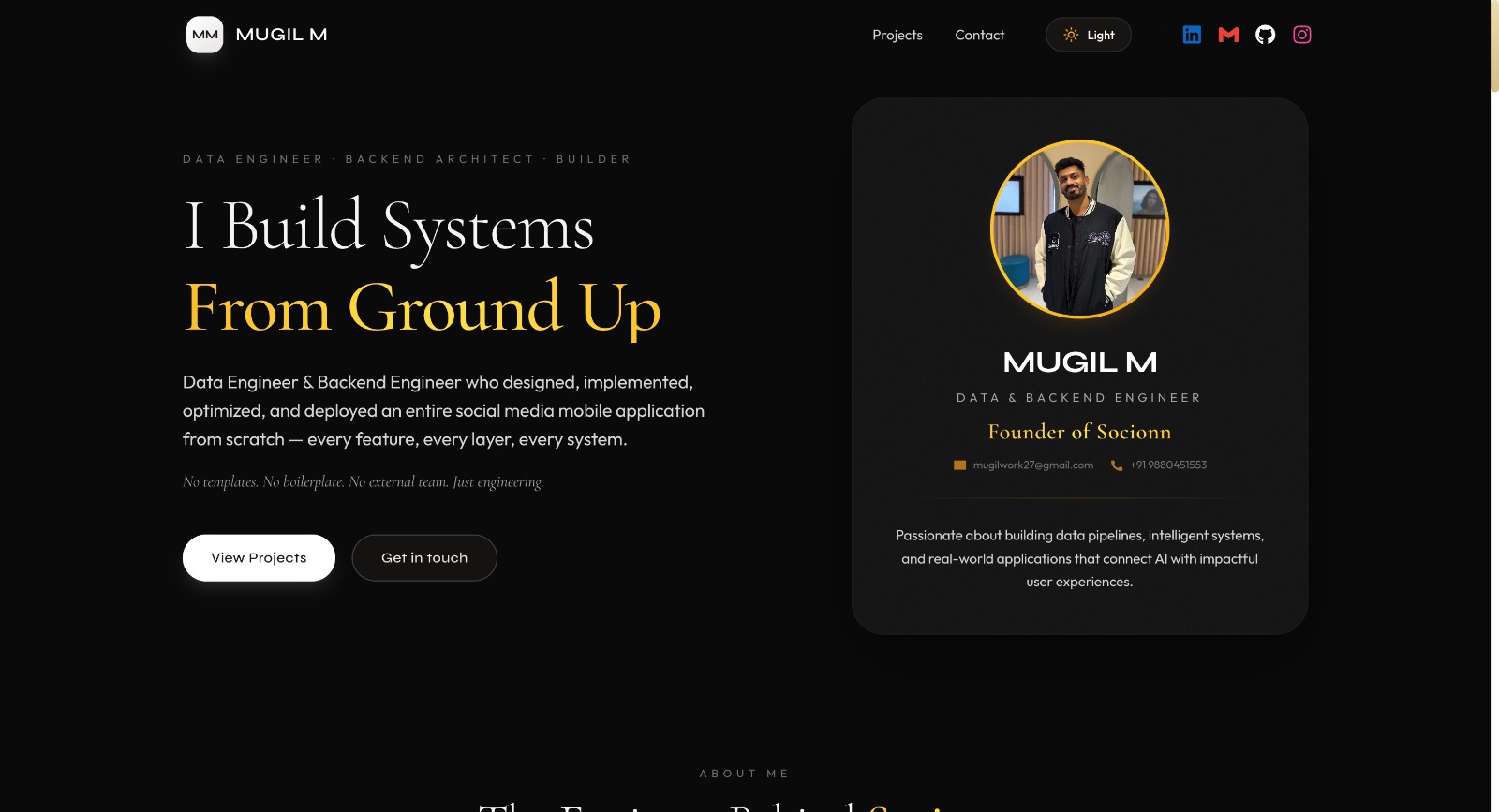 Custom personal portfolio websites